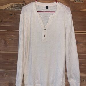 NFINITY Waffle Knit Sweater in Cream
